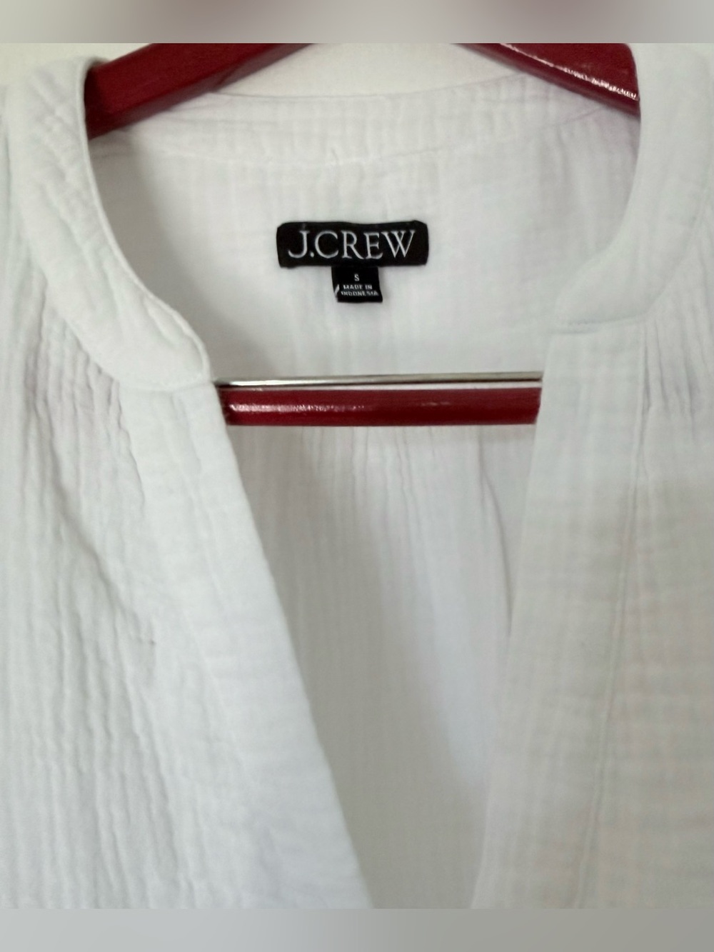 J. Crew White Cotton Gauze Popover - Picture 2 of 9
